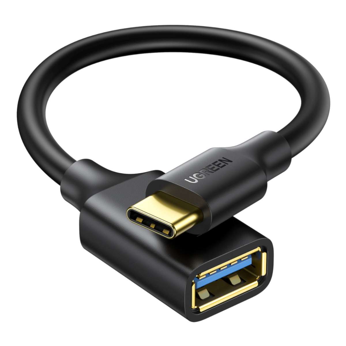 UGREEN Type-C to USB-A Adapter (Male to Female, 15cm) Black