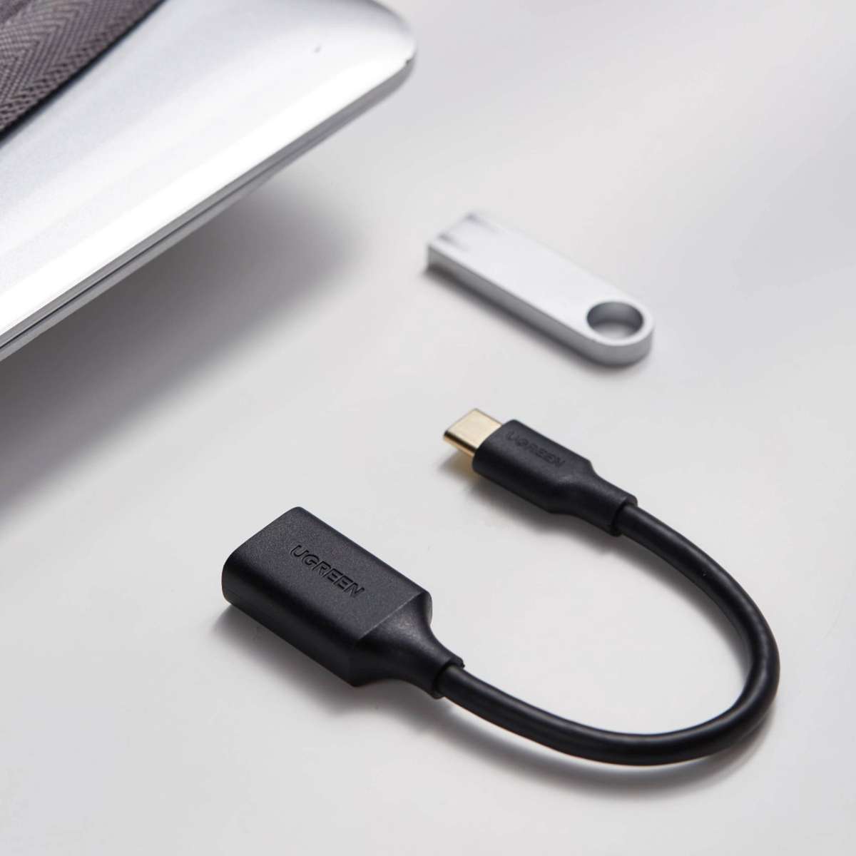 UGREEN Type-C to USB-A Adapter (Male to Female, 15cm) Black