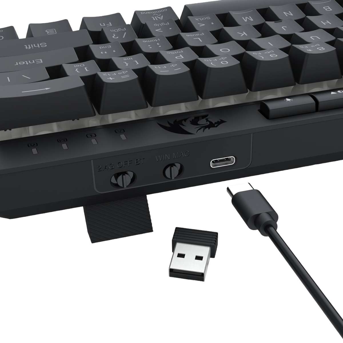 Redragon SHIVA K522 PRO RGB Wireless Gaming Keyboard- Black