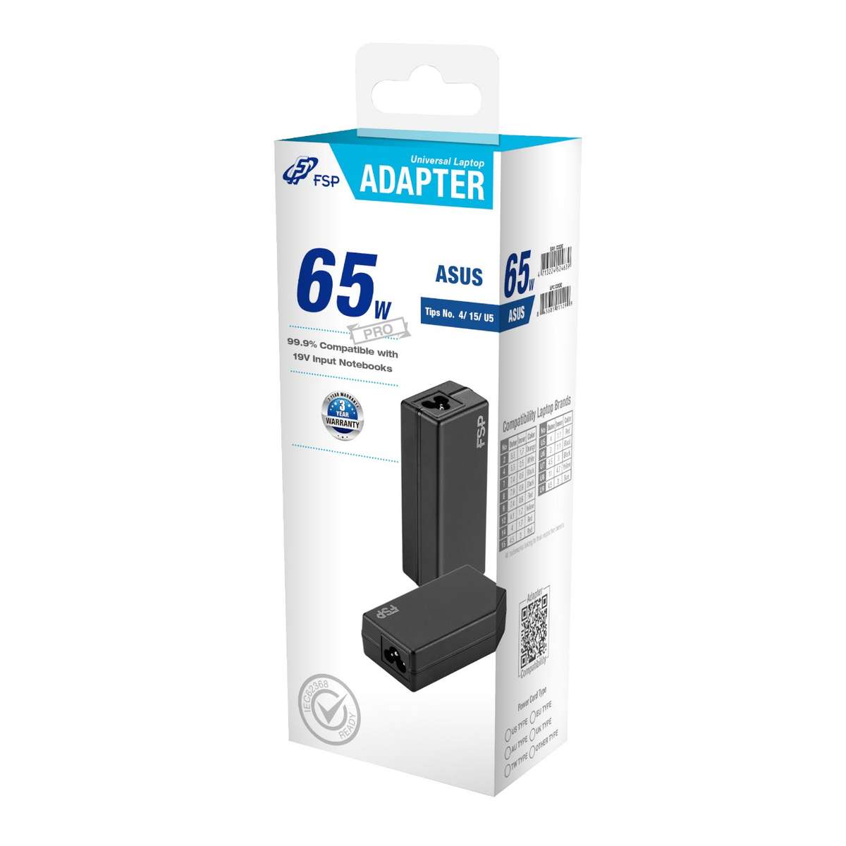 FSP PRO 65W Universal Laptop Adapter  Asus