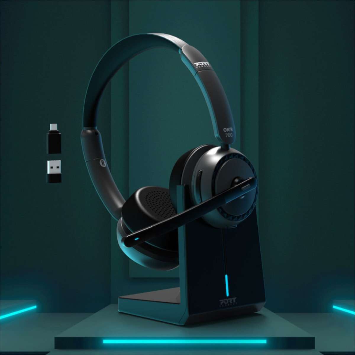 Port Connect ONR 700 Bluetooth Wireless Headset with Noise Cancellation