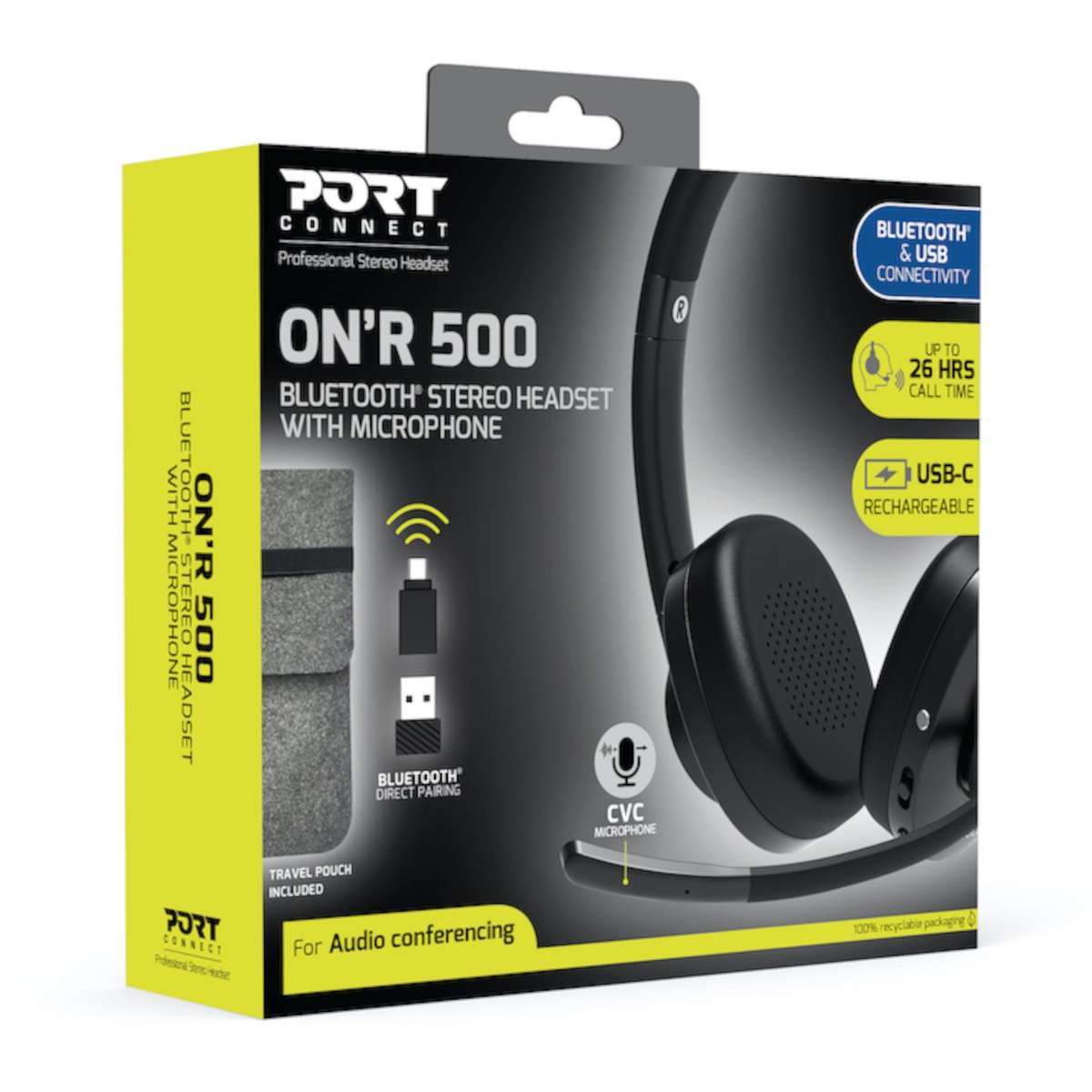 Port Connect ONR 500 Bluetooth® Stereo Headset