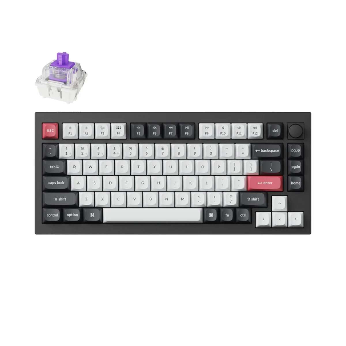 Keychron Q1H-M1 QMK Wireless Custom Keyboard - Black