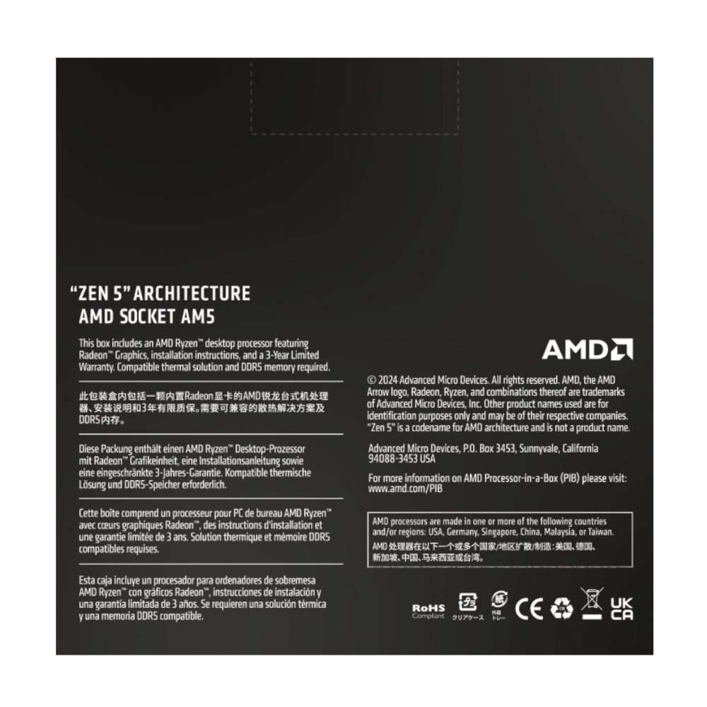 AMD RYZEN 5 9600X 6-Core 3.9GHz AM5 CPU
