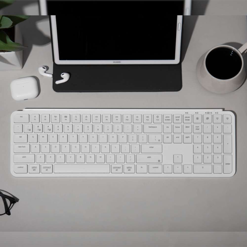 Keychron B6 Pro Ultra-Slim 100% Wireless Keyboard  Ivory White