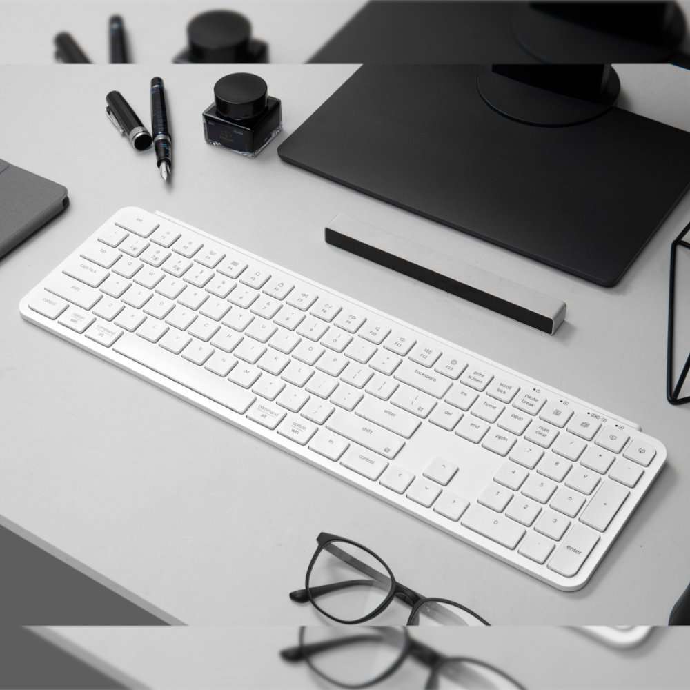 Keychron B6 Pro Ultra-Slim 100% Wireless Keyboard  Ivory White
