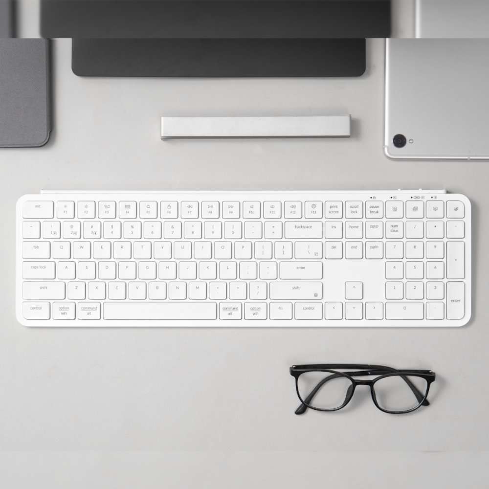 Keychron B6 Pro Ultra-Slim 100% Wireless Keyboard  Ivory White