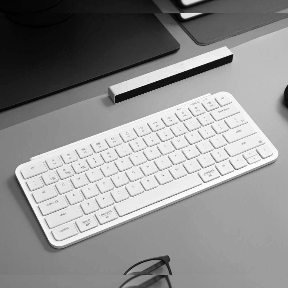 Keychron B1 Pro Ultra-Slim 75% Wireless Keyboard - Ivory White