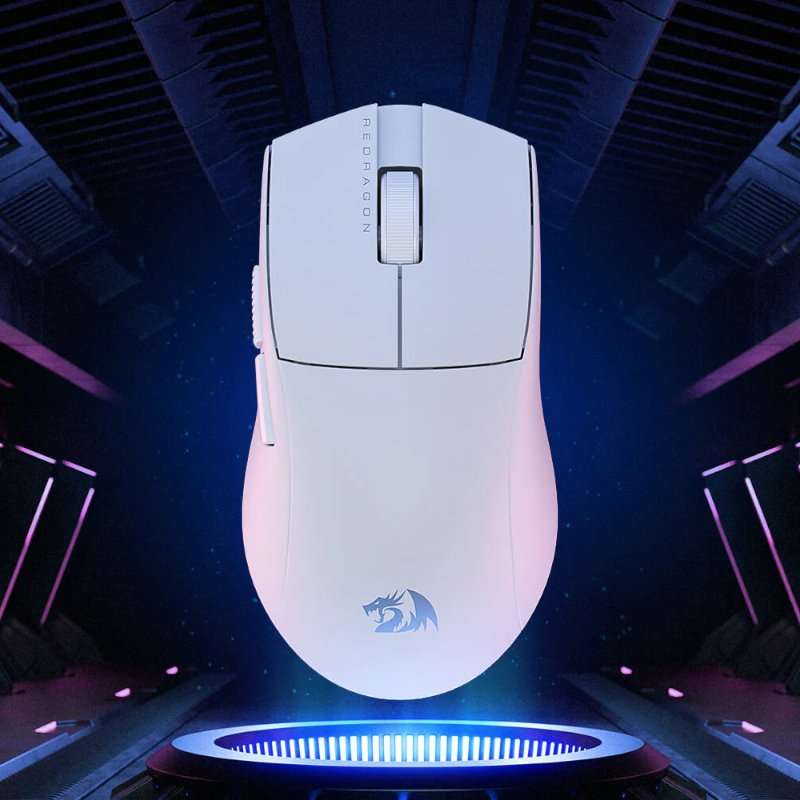 Redragon M916 PRO 1K 3-Mode Wireless Gaming Mouse  White