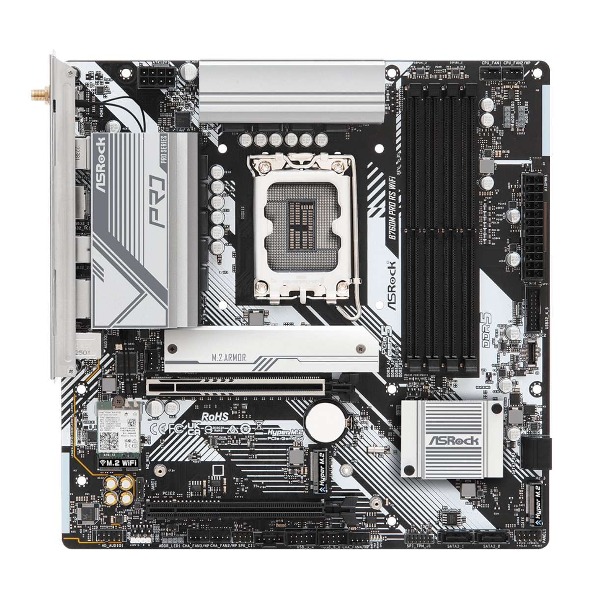 ASRock B760M Pro RS WiFi Intel LGA 1700 MATX Gaming Motherboard
