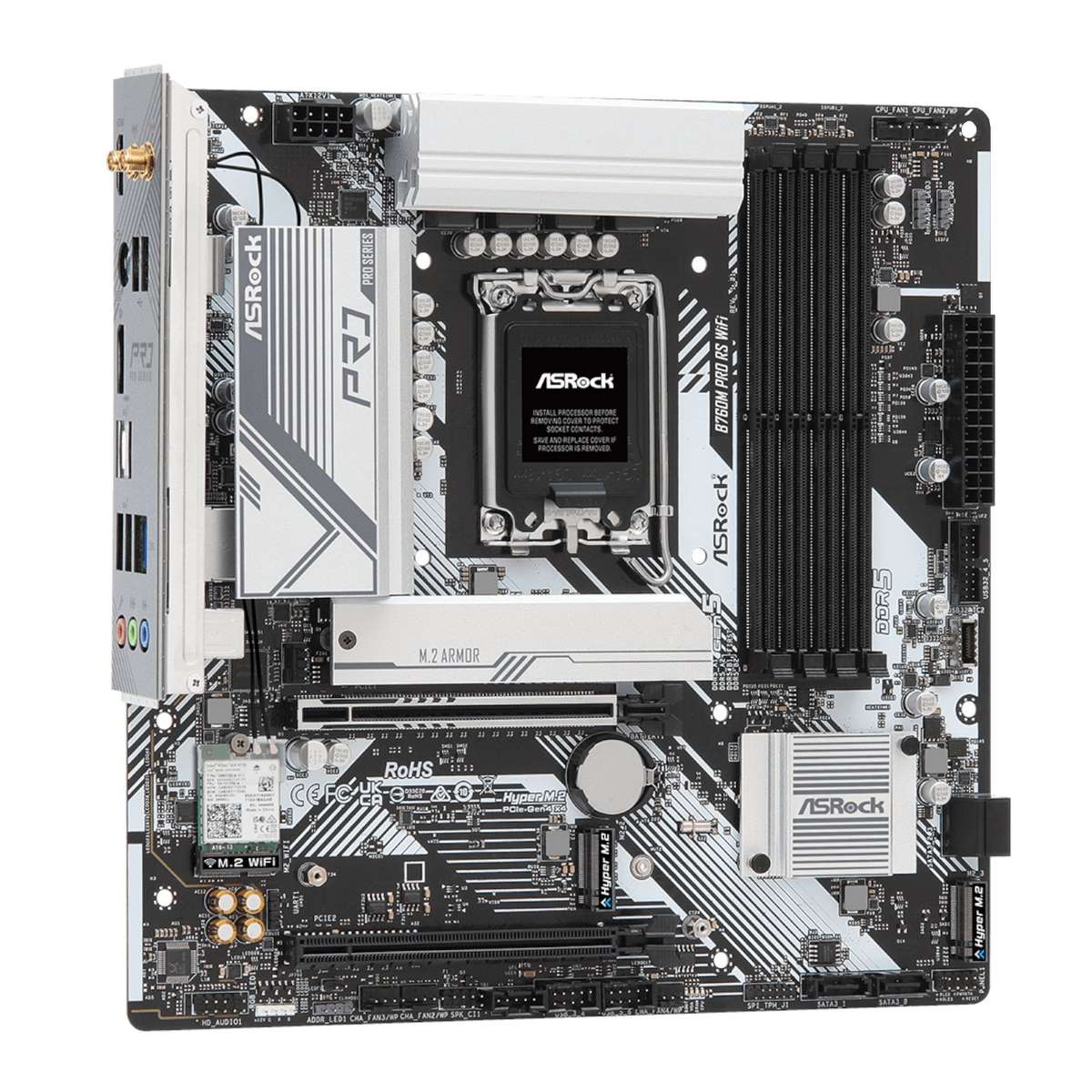 ASRock B760M Pro RS WiFi Intel LGA 1700 MATX Gaming Motherboard