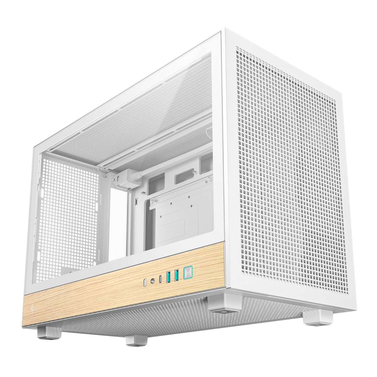 DeepCool CH260 Wood mATX Gaming Chassis White