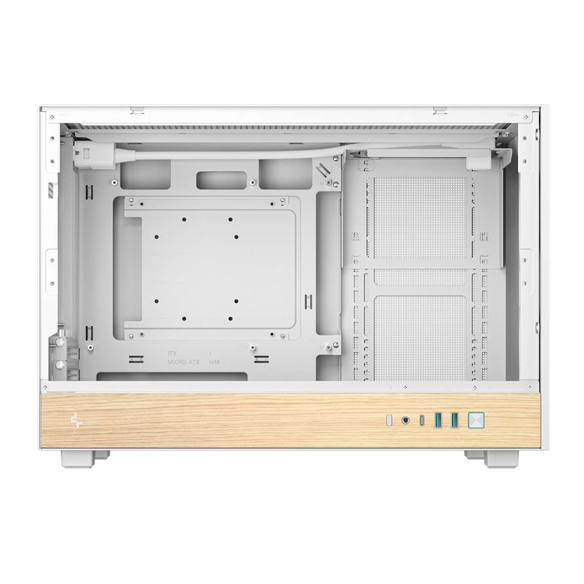 DeepCool CH260 Wood mATX Gaming Chassis White