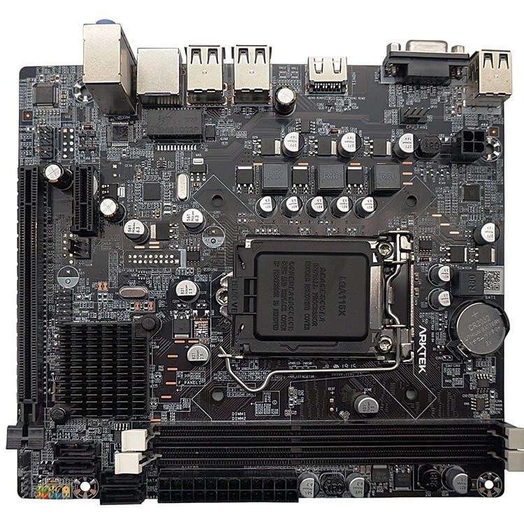 Arktek Intel H61 Motherboard, Socket LGA1155, Micro-ATX