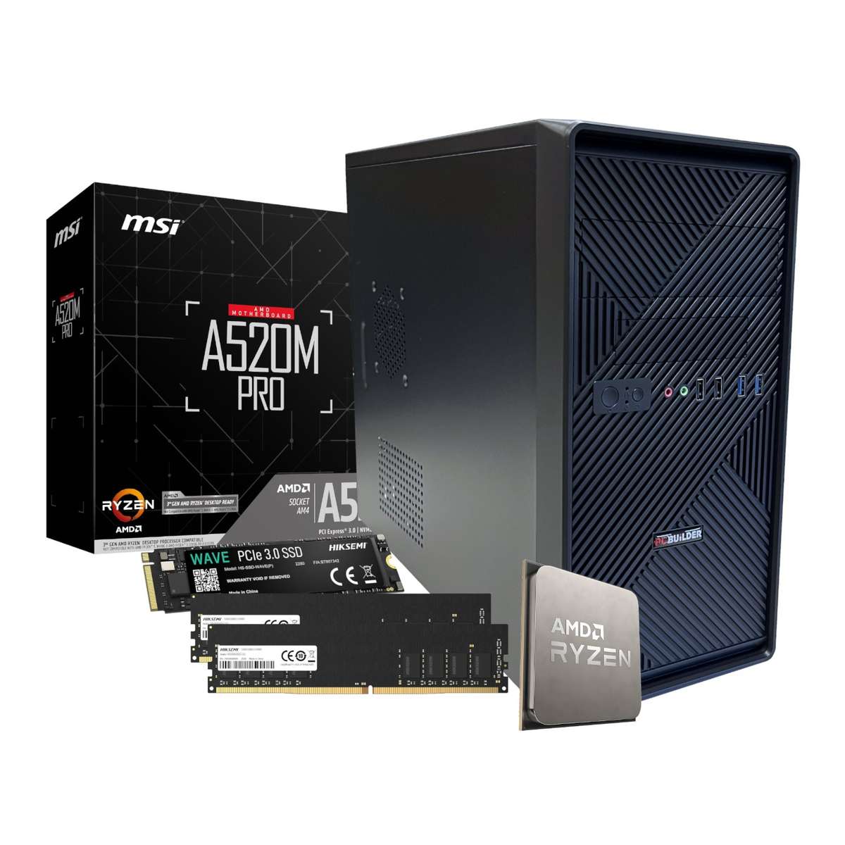 PCBuilder AMD Ryzen 3 3200G HOME MASTER Windows 11 Desktop PC