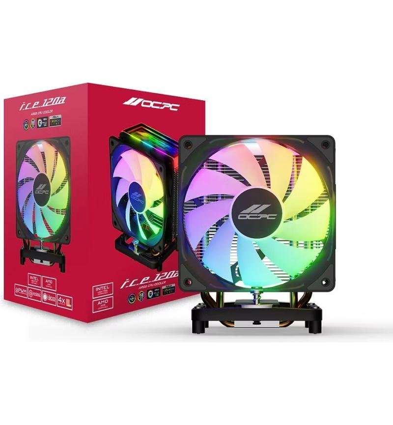 OCPC ICE-120A ARGB CPU Air Cooler - Black
