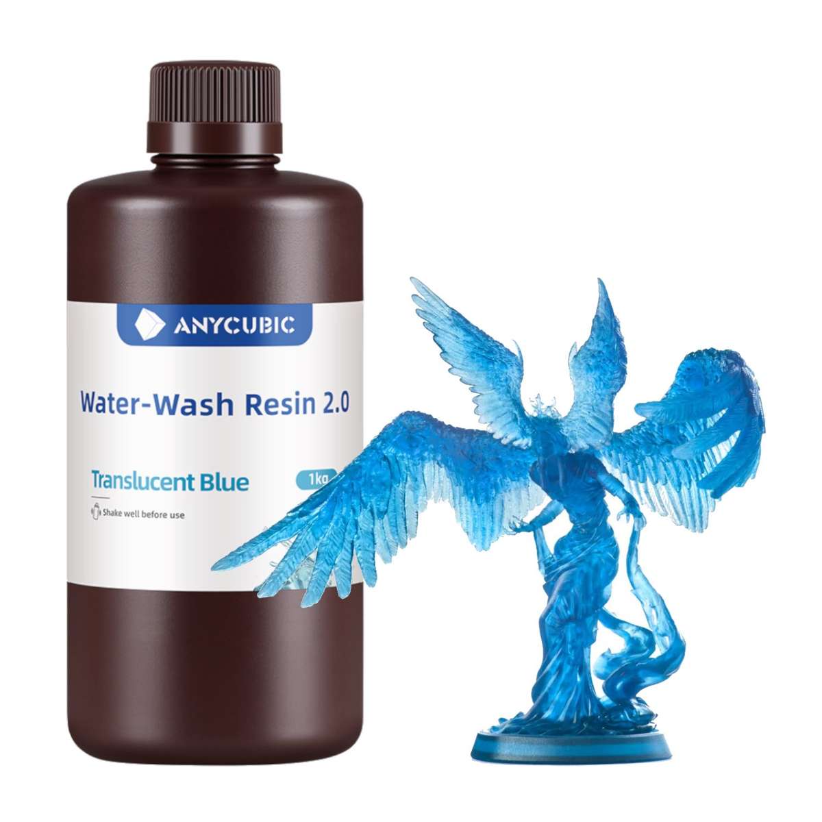 Anycubic Water Wash Resin 2.0  Translucent Blue