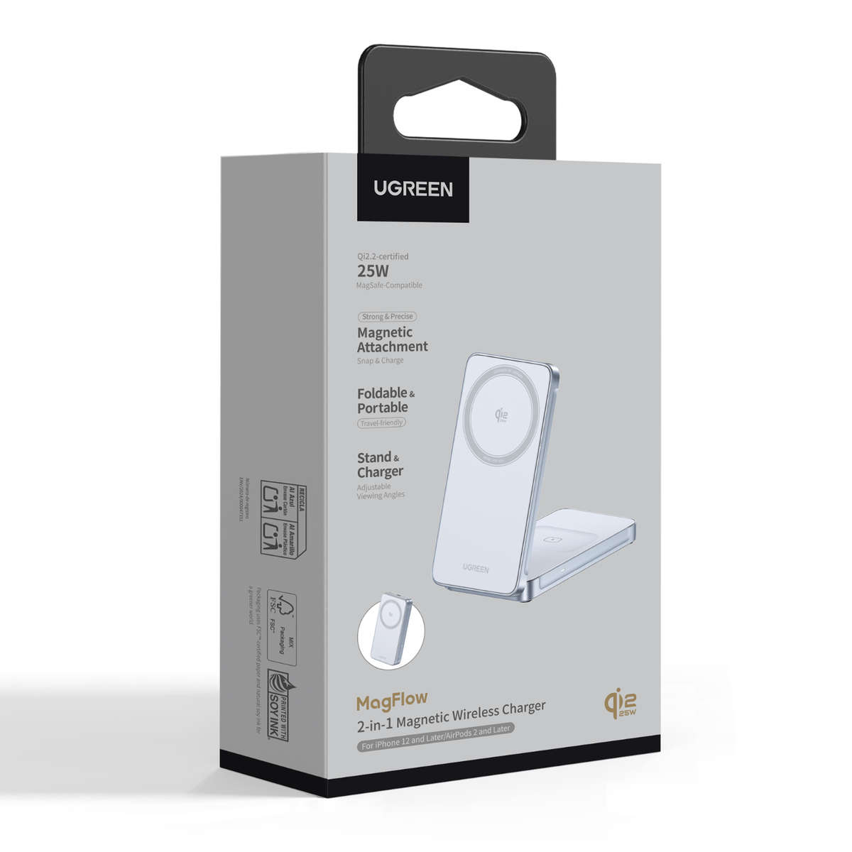 UGreen 25W 2-in-1 Magnetic Wireless Charger