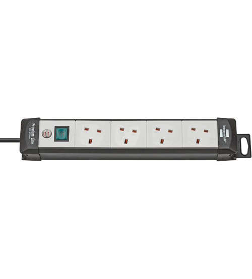 Brennenstuhl Premium-Line Multiplug 4-way SA 1.8m Grey (3155517014) SCRATCHED CONSIGNMENT