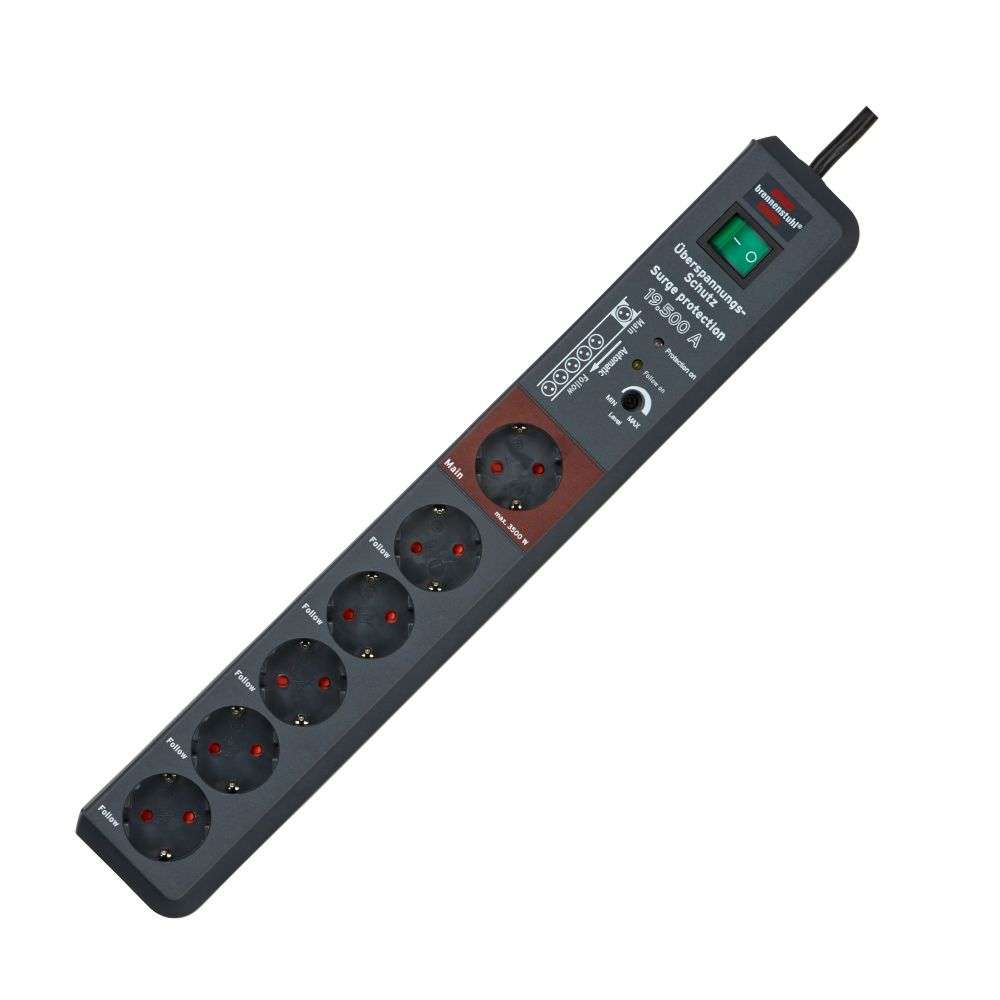 Brennenstuhl Secure Tec Surge Protection Extension Lead 6-way 3m (1159490966)