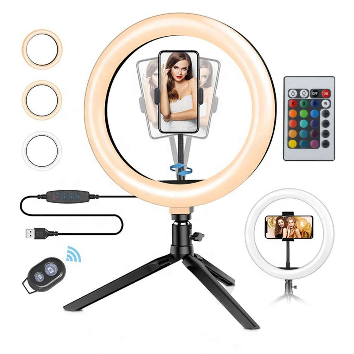 Brightenlux Selfie Ring Light Kit 10 inch