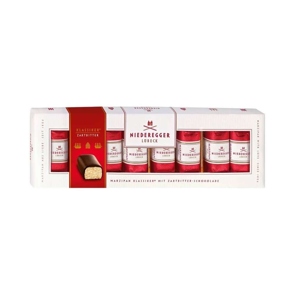 NIEDEREGGER Marzipan Classic Dark Chocolate Praline - 100g (BB)