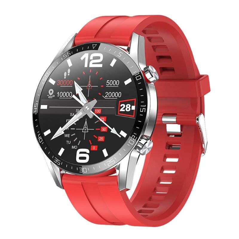 WorldCart Designer Smart Health Watch WCD05 (L13) - Red Silicon Strap