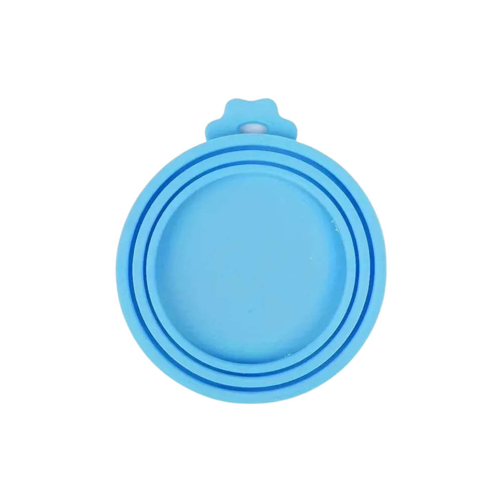 Pet Food Silicone Reusable Can Lid - Blue