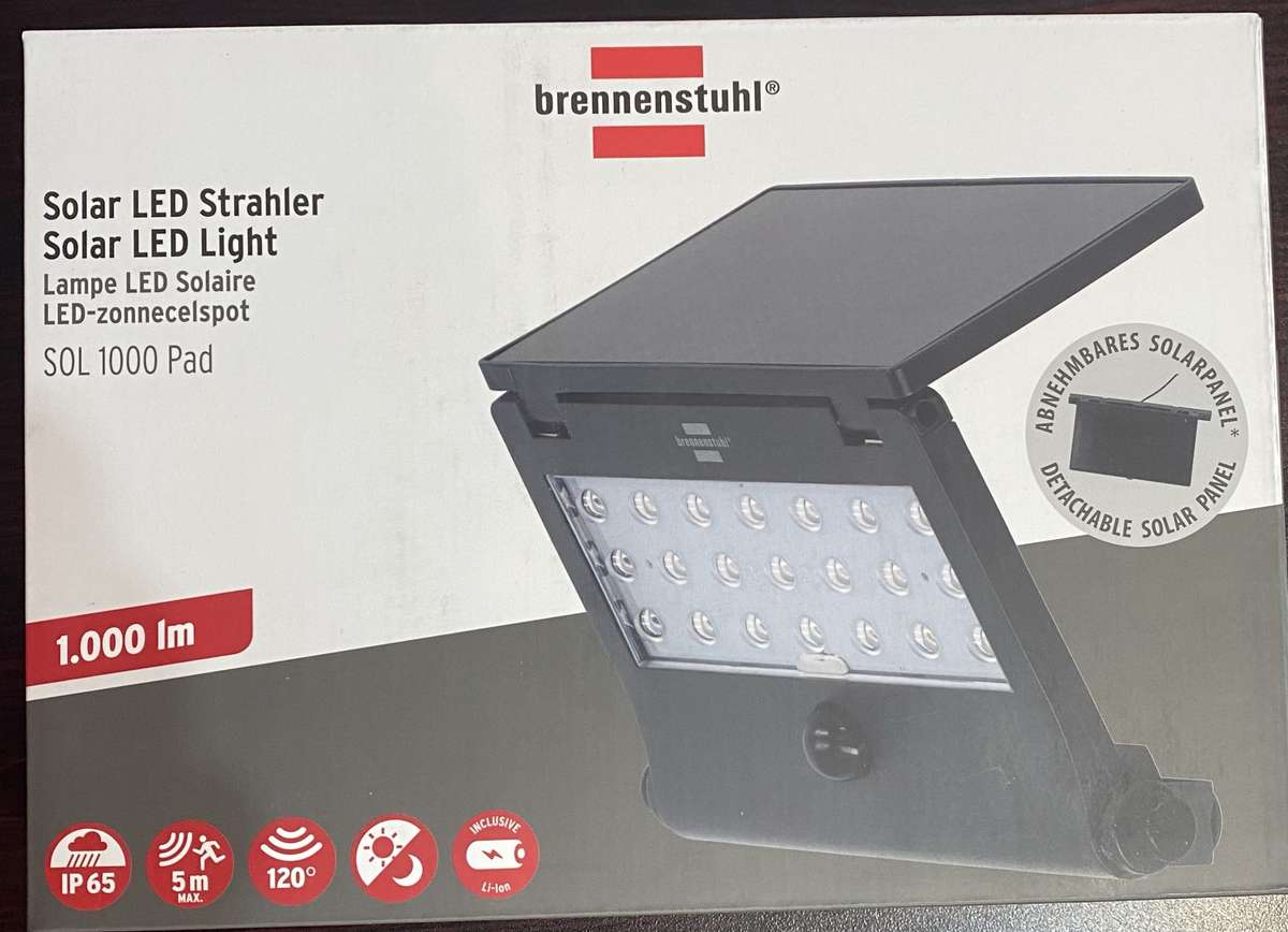 Brennenstuhl Motion Detector Solar LED Wall Light (1173740003)