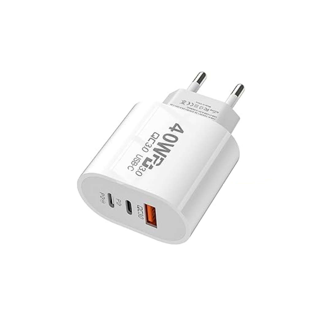 40W QC 3.0 USB-C Fast Travel Charger