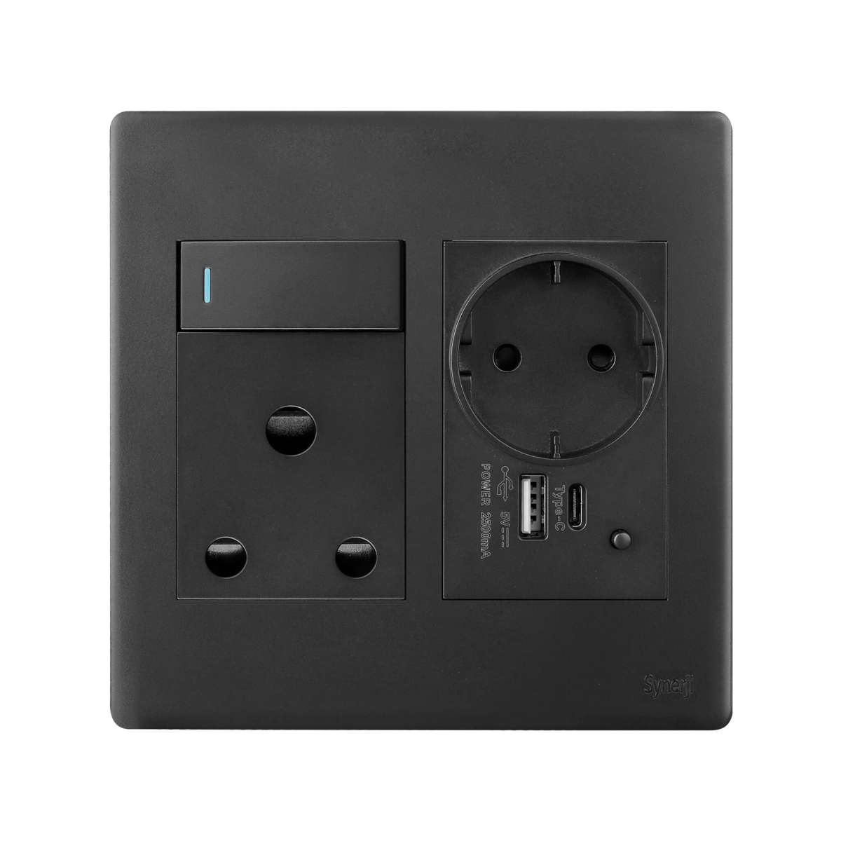 SYNERJI SA EU Wall Socket USB 20W - black