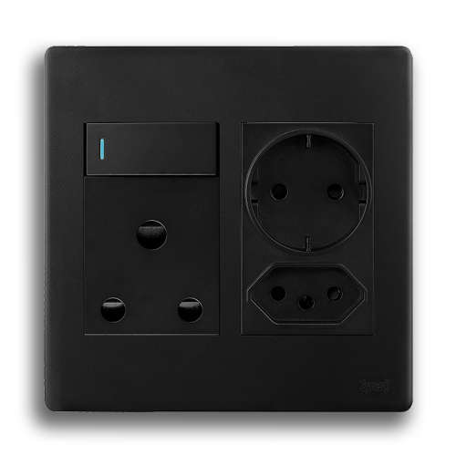 SYNERJI SA EU Wall Socket - black (no USB)