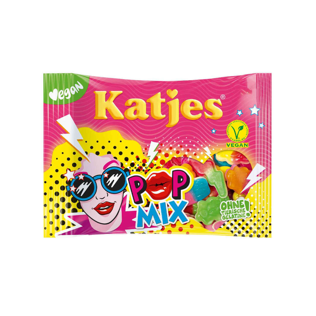 KATJES Vegan Pop Mix Fruit Jelly Sweets - 175g (BB)