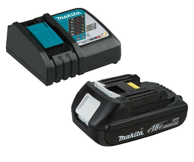 Makita BL1815 Battery &amp; Compact Fast Battery Charger Combo Set