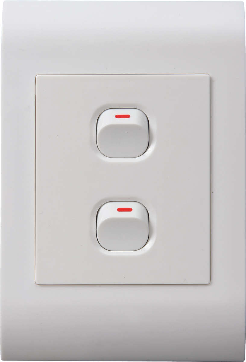 PIPELLI, 2 Lever 1 Way 4x2 Light Switch