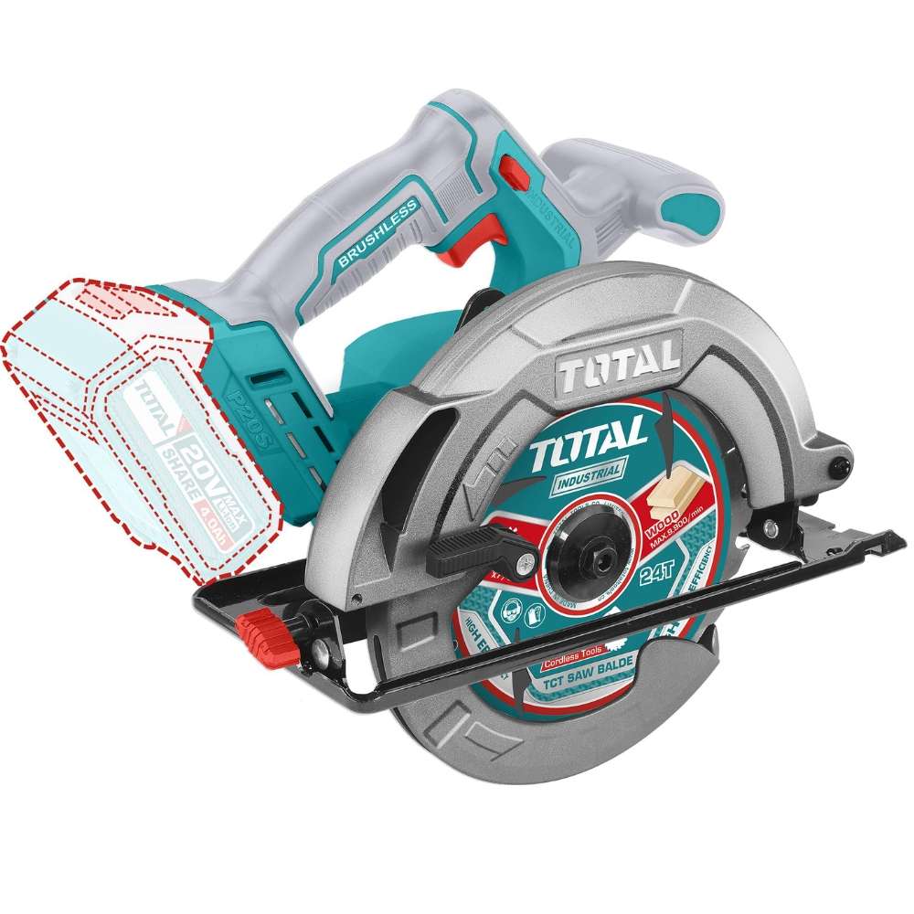 Total Tools - Li-ion Circular Saw - 20V - 185mm