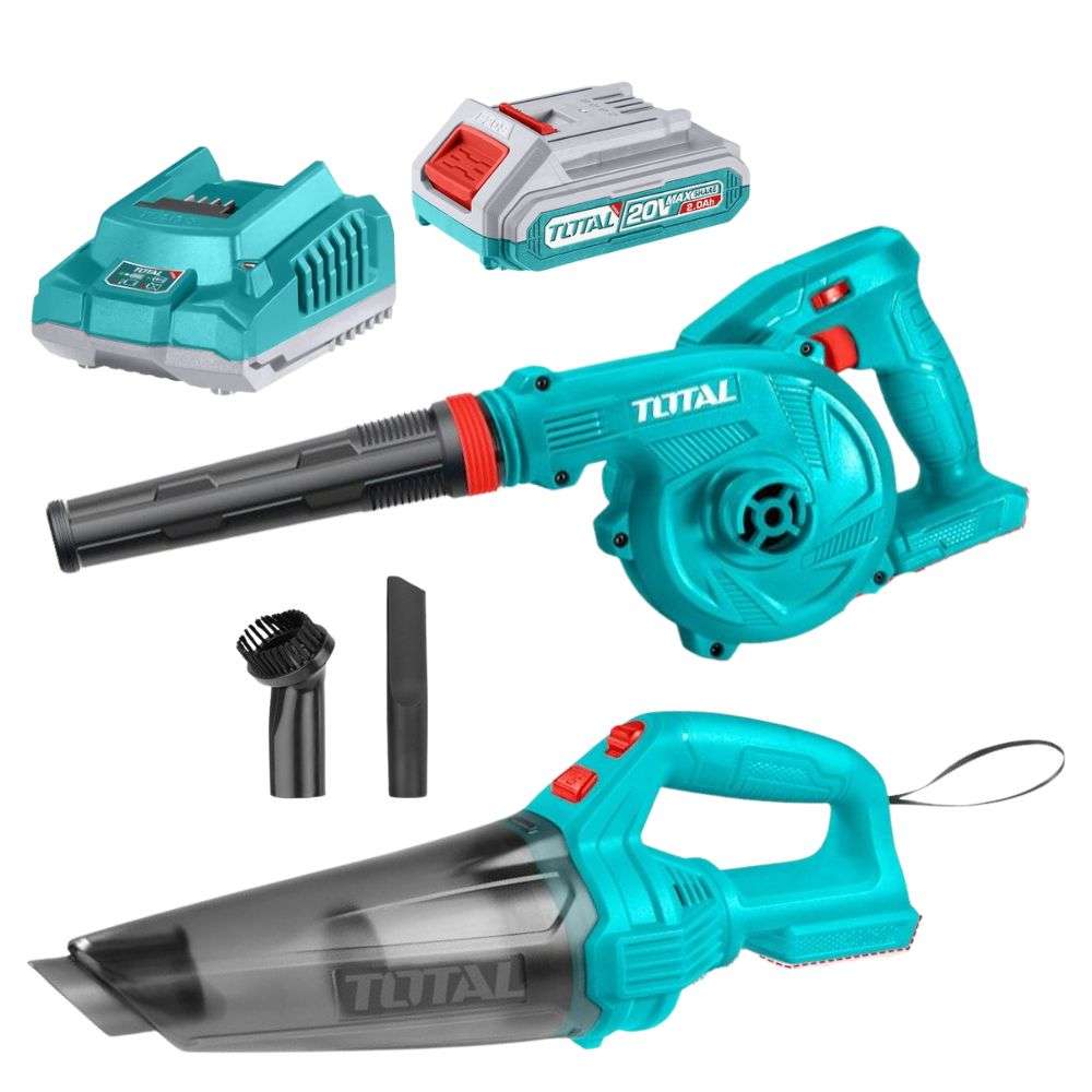 Total Tools - Cordless Vacuum Cleaner &amp; Blower with 2.0Ah Battery &amp; Charger