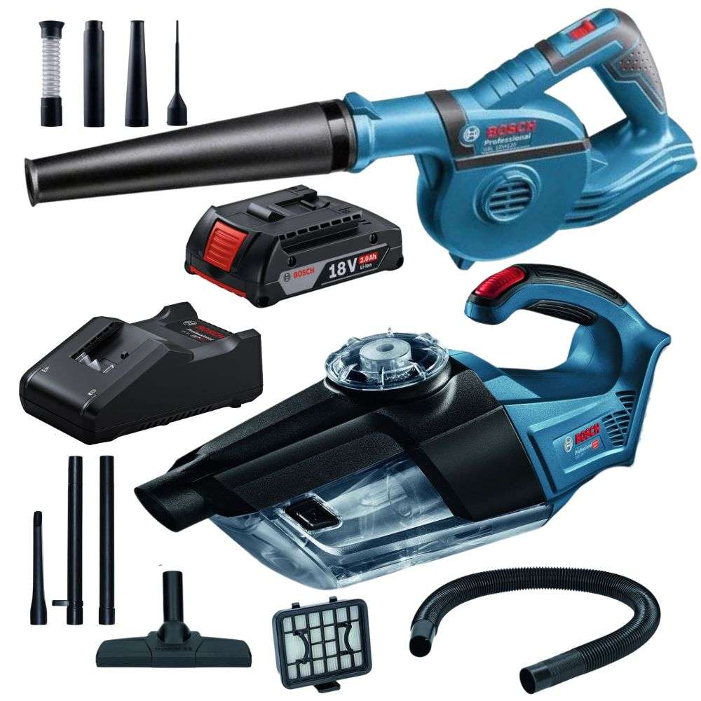 Bosch - Cordless Vacuum Cleaner and Blower with 2.0Ah Battery &amp; Charger