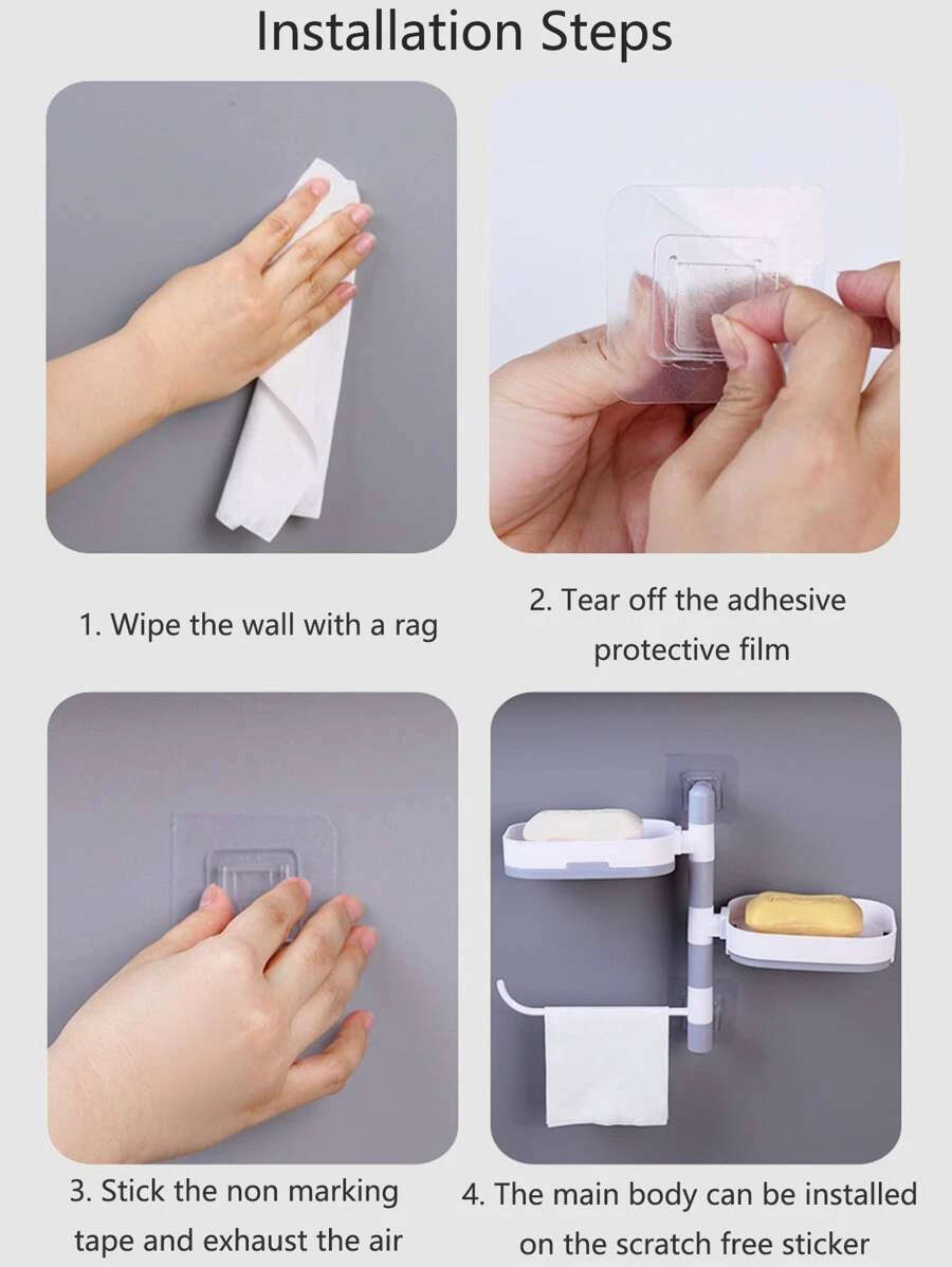 Wall-Mounted Rotating Soap Holder