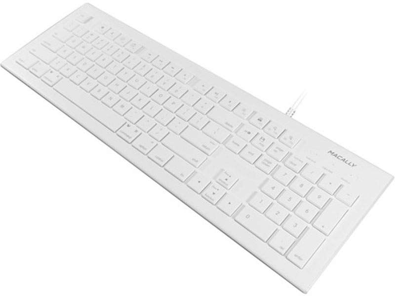 Macally Full-Size Usb Keyboard & Short-Cut Keys For Mac-White (MKEYE)