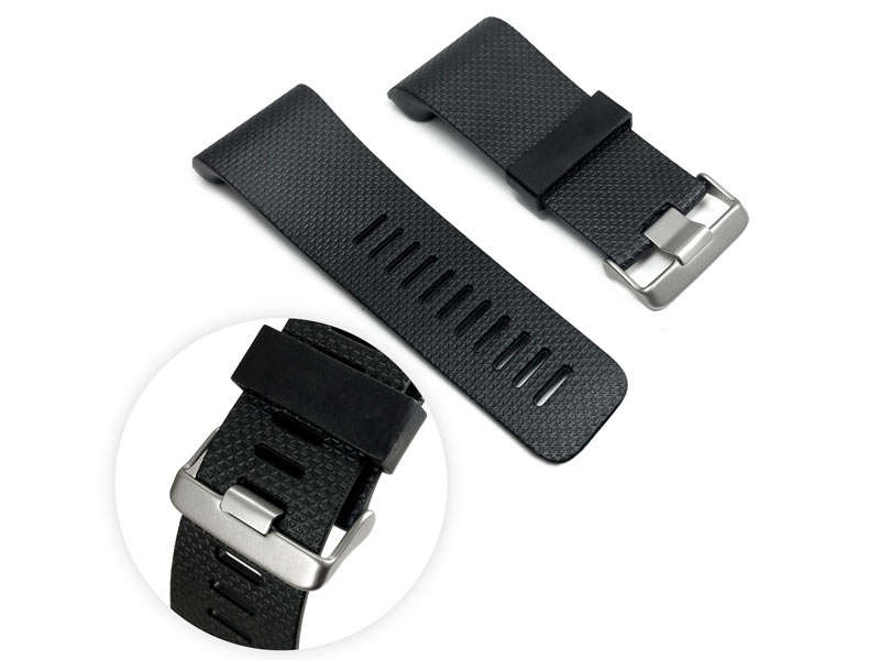 Tuff-Luv Silicone Strap Band for the FitBit Surge - Black (G2_99)