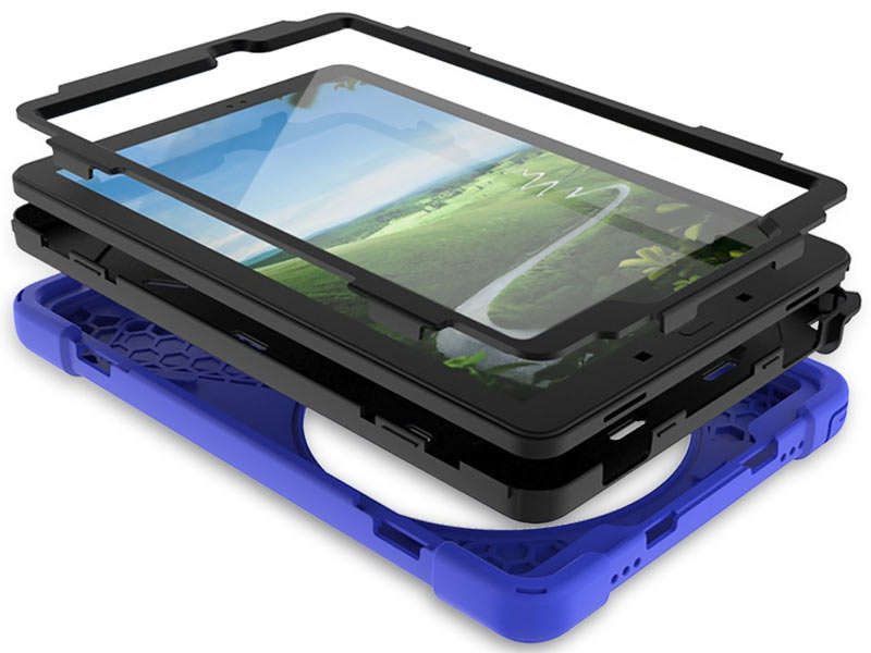 Tuff-Luv case and Stand for Samsung Galaxy Tab A 10.1-Blue (C12_62)