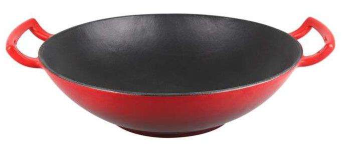 Cast Iron Wok - Cherry