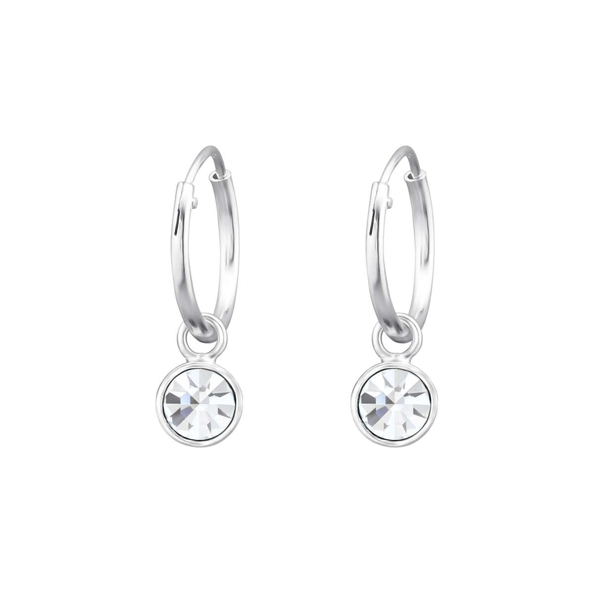 ER2378-CR   Sterling Silver CZ Sleeper Ear rings