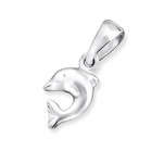P02023-SS   Sterling silver dolphin pendant necklace
