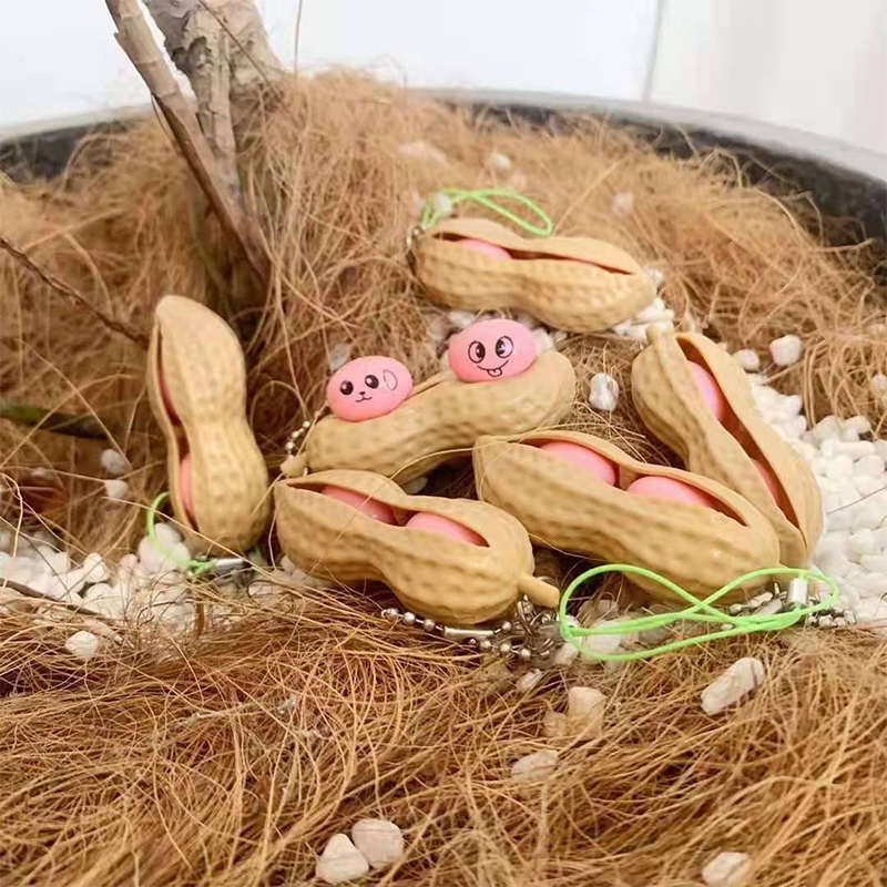 SQUEEZ MY NUTS  PEANUT PINCH DECOMPRESSION SENSORY FIDGET TOY