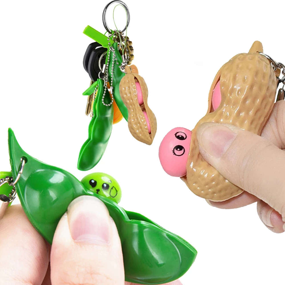 SQUEEZ MY NUTS  PEANUT PINCH DECOMPRESSION SENSORY FIDGET TOY