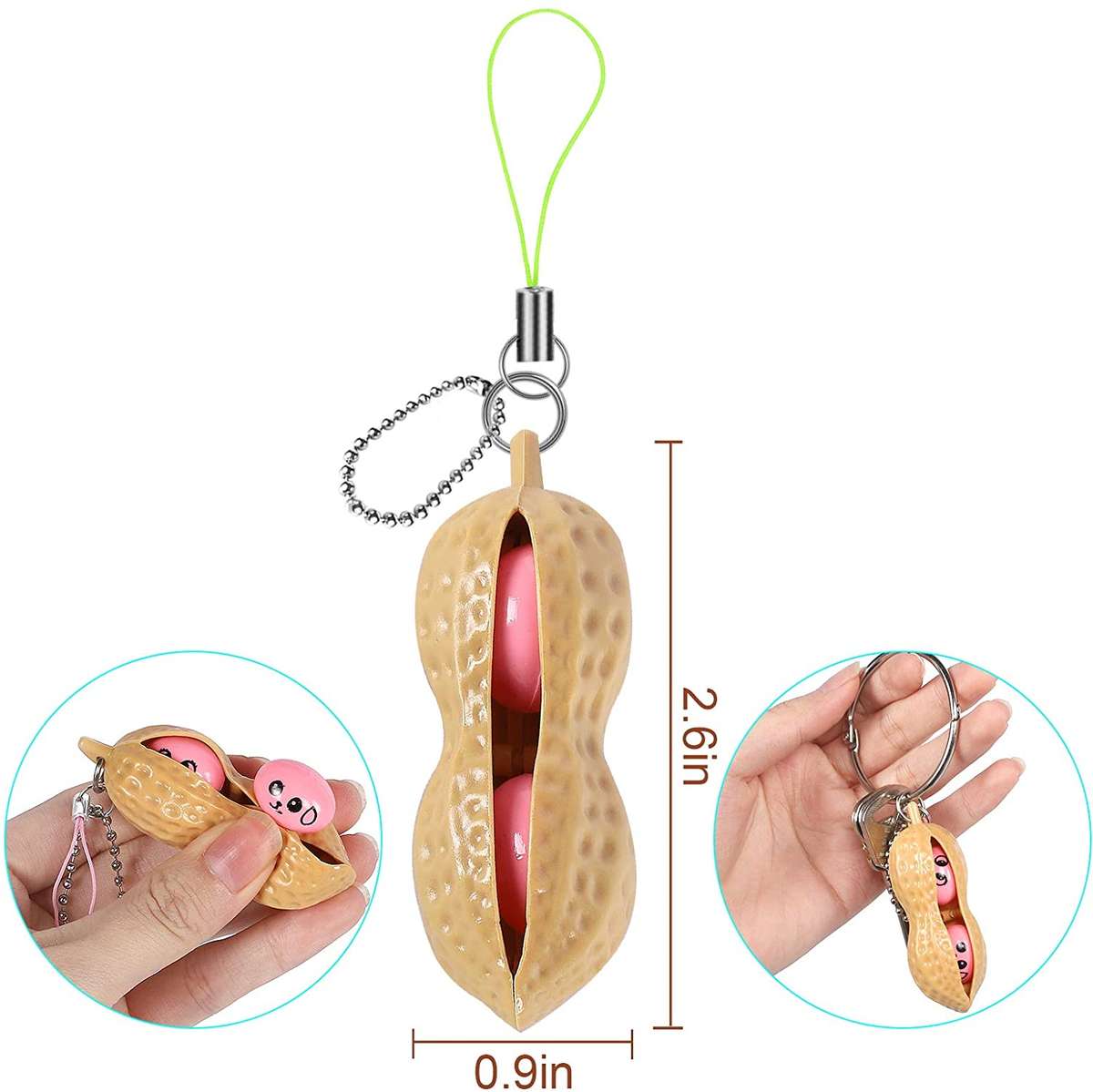 Pendant Stress Relieving Chain Toys, Decompression Popper Mobile Toy Gift for Children and Adults