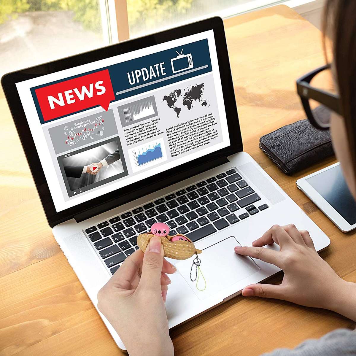 Pendant Stress Relieving Chain Toys, Decompression Popper Mobile Toy Gift for Children and Adults