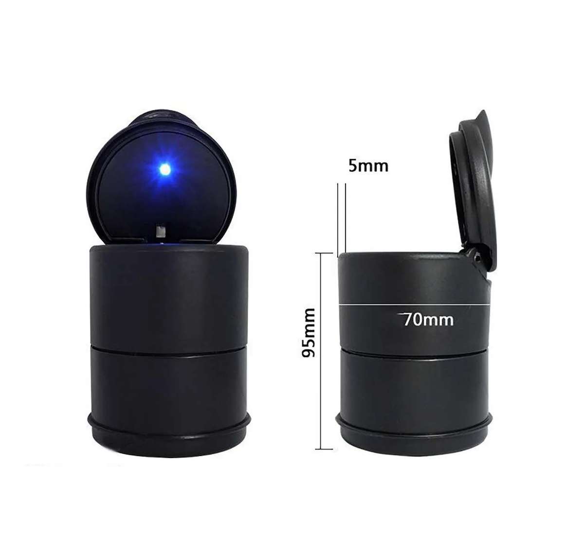 Portable Car Truck Auto Office Cigarette Ashtray LED - Set Of 2